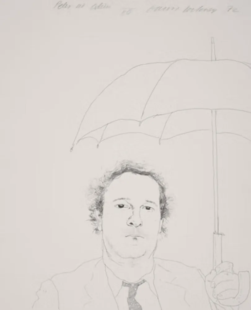 Etching And Aquatint Hockney - The Restaurateur - Peter At Odins