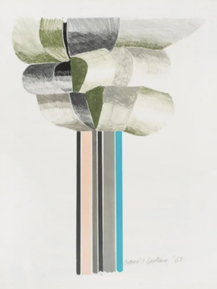 Lithograph Hockney - Trees