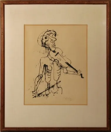 Lithograph Hofer - Der geiger