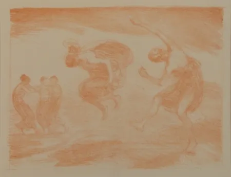 Lithograph Hofmann - Tanzende Mädchen (Springende Mädchen)