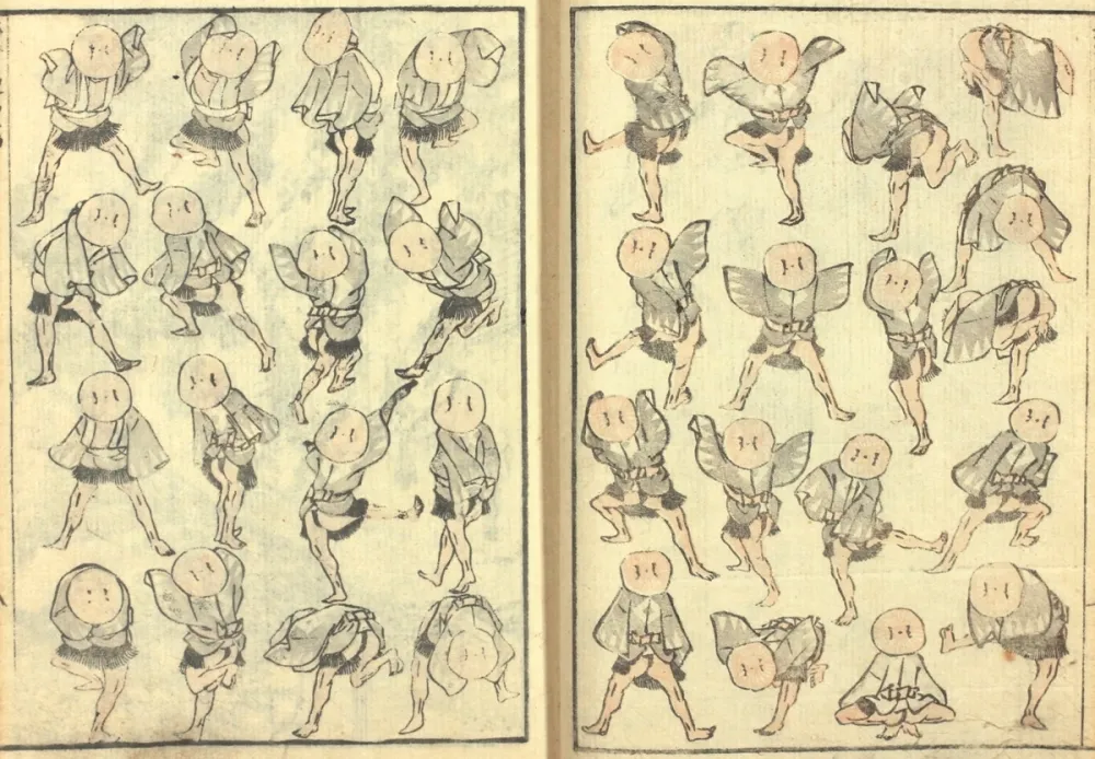 Woodcut Hokusai - Hokusai Manga