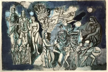 Lithograph Holy - Naissance de l'Odyssée III