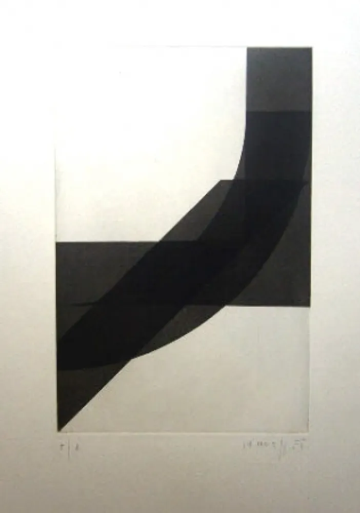 Etching Honegger - Composition géométrique 4