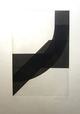 Etching Honegger - Composition géométrique 4