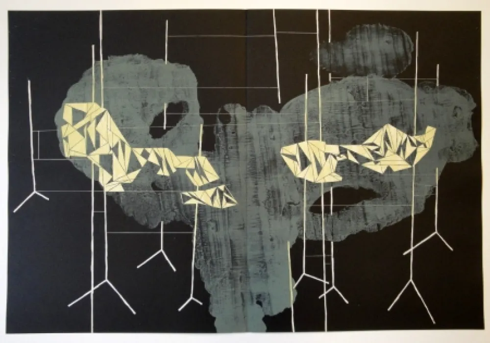 Lithograph Honegger - Transmissions