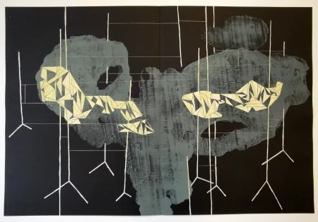 Lithograph Honegger - Transmissions