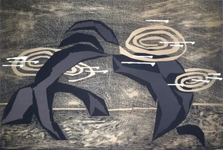 Lithograph Honegger - Transmissions