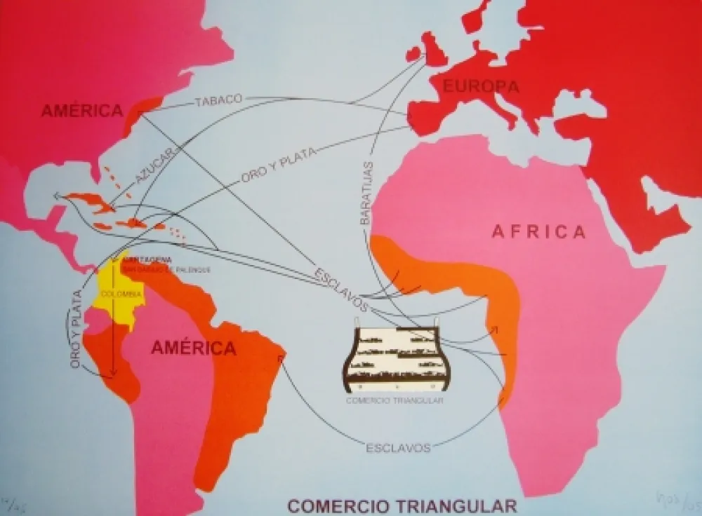 Lithograph Hoyos -  Triangulo Comercial 