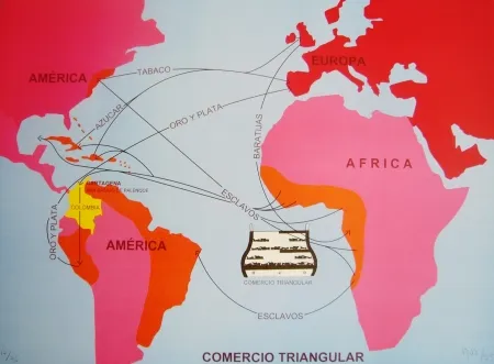 Lithograph Hoyos -  Triangulo Comercial 