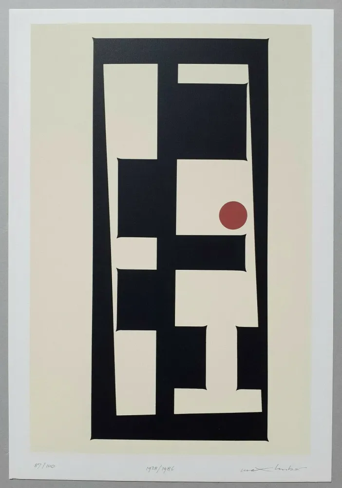 Screenprint Huber - Rechtecke und Kreis