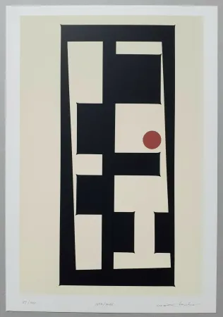 Screenprint Huber - Rechtecke und Kreis