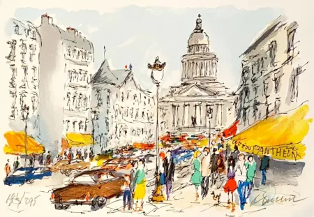 Lithograph Huchet - Panthéon