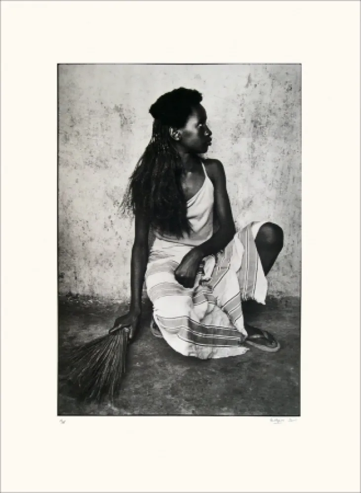 Lithograph Huguier - Jeune fille