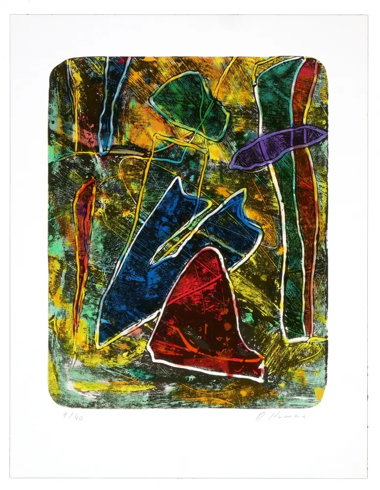 Lithograph Humair - IV