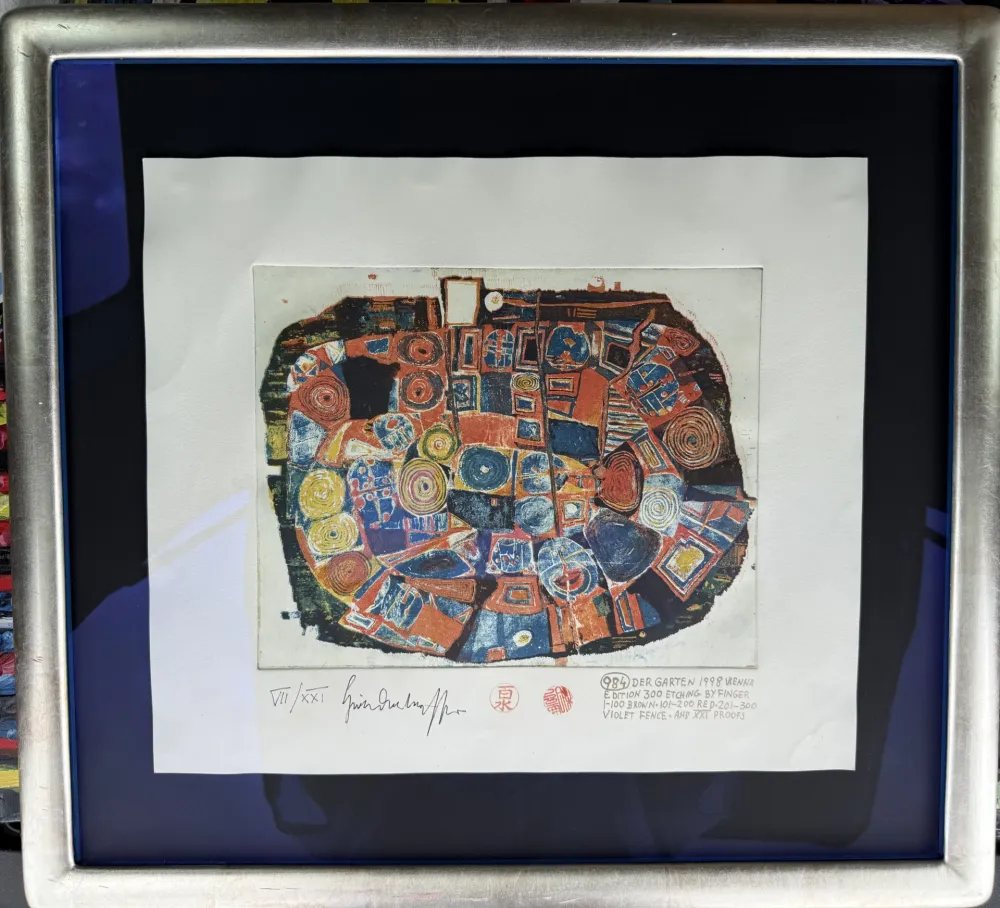 Etching And Aquatint Hundertwasser - Der Garten, The Garden, Le Jardin