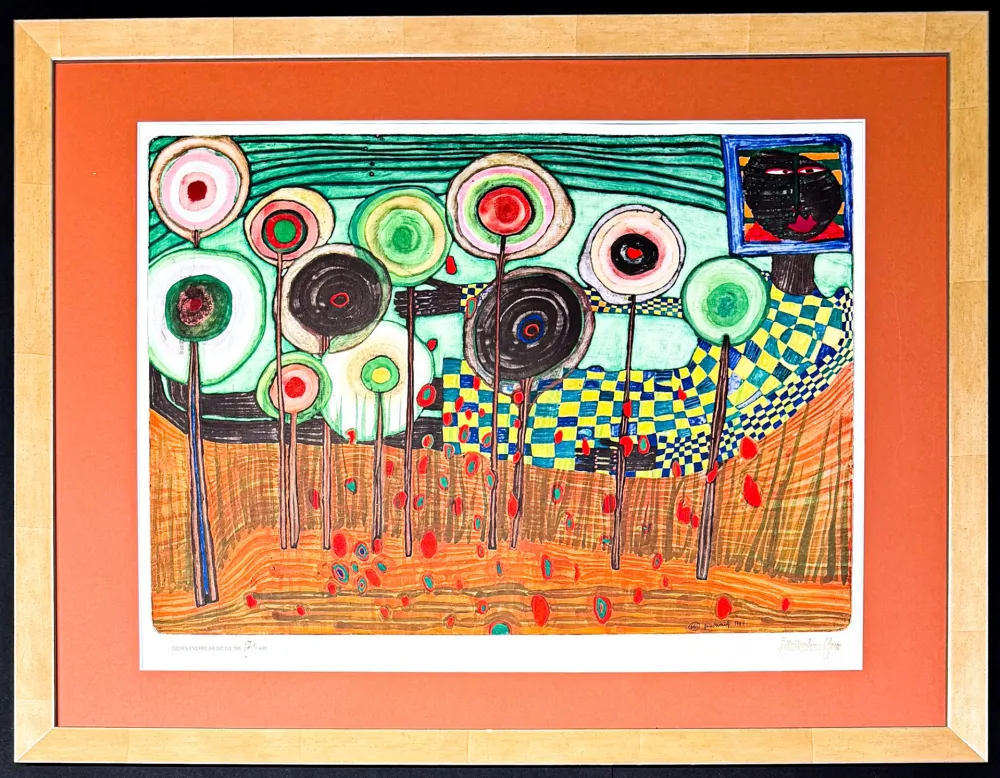 Lithograph Hundertwasser - Friedensreich Hundertwasser (1928–2000) – Colour lithograph on paper – 1967