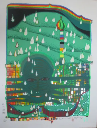 Screenprint Hundertwasser - Green Power