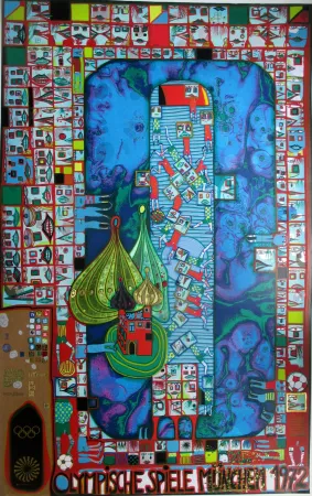 Screenprint Hundertwasser - OL 1972