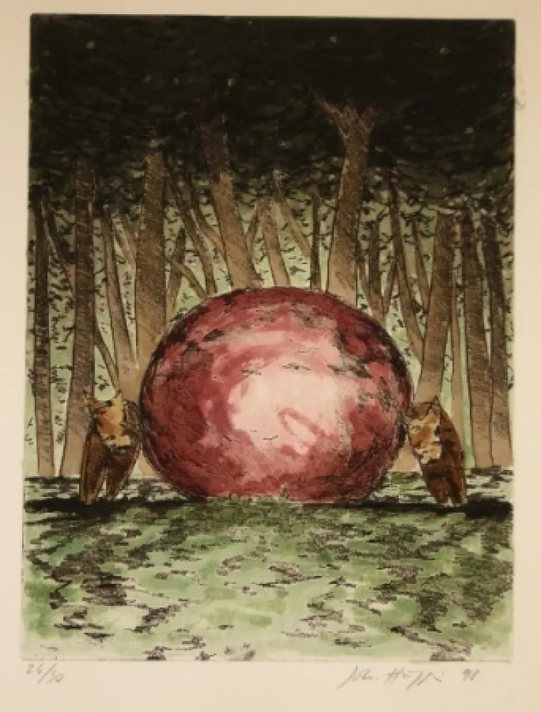 Etching And Aquatint Hüppi - Sans titre 6