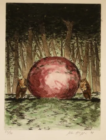 Etching And Aquatint Hüppi - Sans titre 6