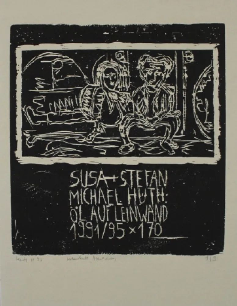 Woodcut Huth - Susa + Stefan