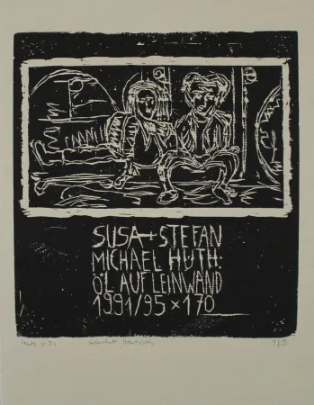Woodcut Huth - Susa + Stefan