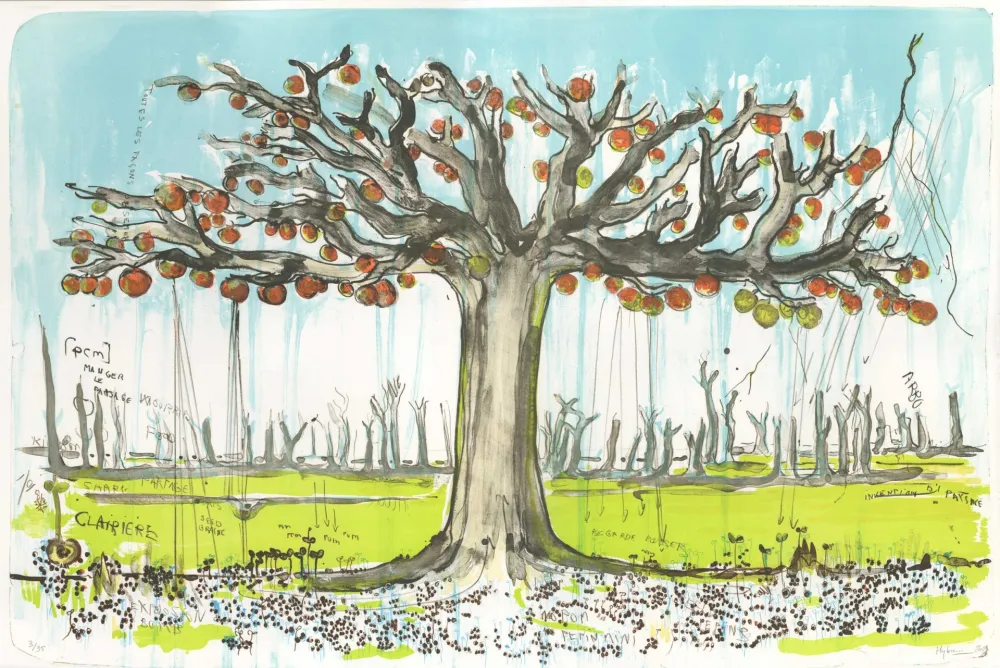 Lithograph Hyber - Pépins