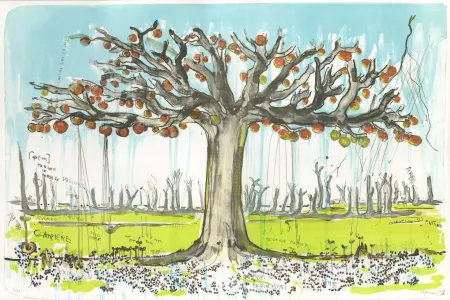 Lithograph Hyber - Pépins