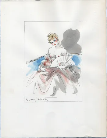 No Technical Icart - AQUARELLE ORIGINALE POUR LA NUIT ET LE MOMENT (1946)