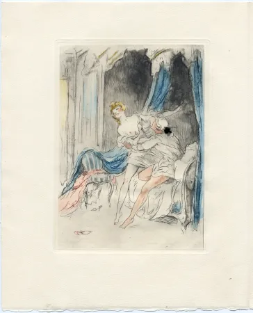 Illustrated Book Icart - Crébillon : LA NUIT ET LE MOMENT. 25 eaux-fortes de Louis Icart (1946).