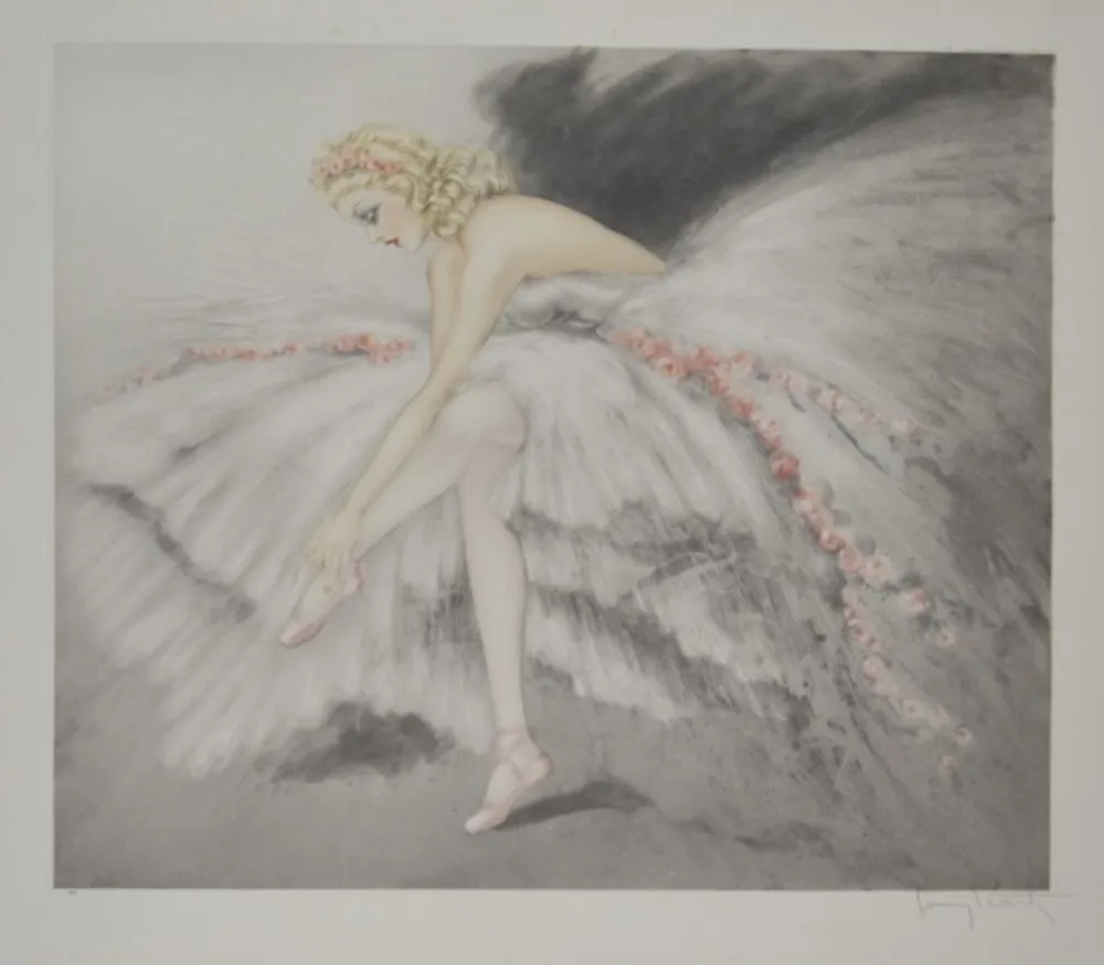 Etching Icart - Fair Dancer, Music Hall