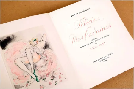 Illustrated Book Icart - Nerciat, Andréa de : FÉLICIA OU MES FREDAINES. 20 eaux-fortes  en couleurs par Louis Icart. ‎ 