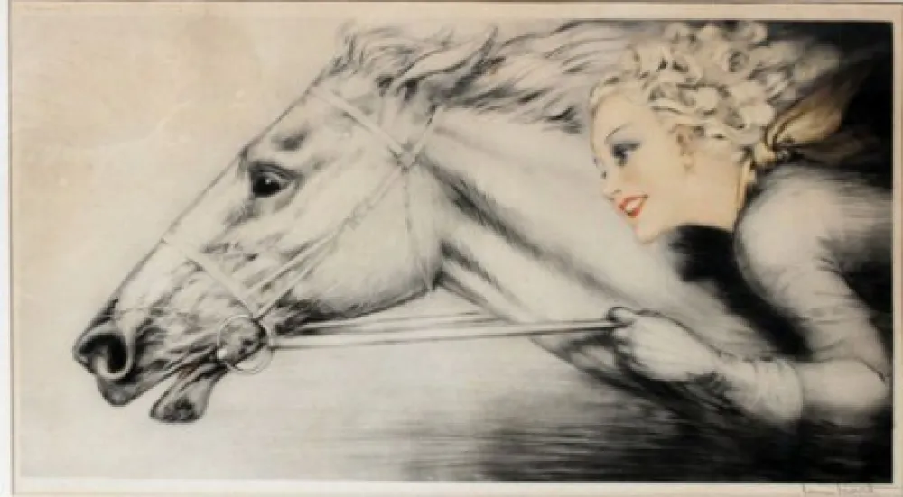 Etching Icart - Thoroughbreds