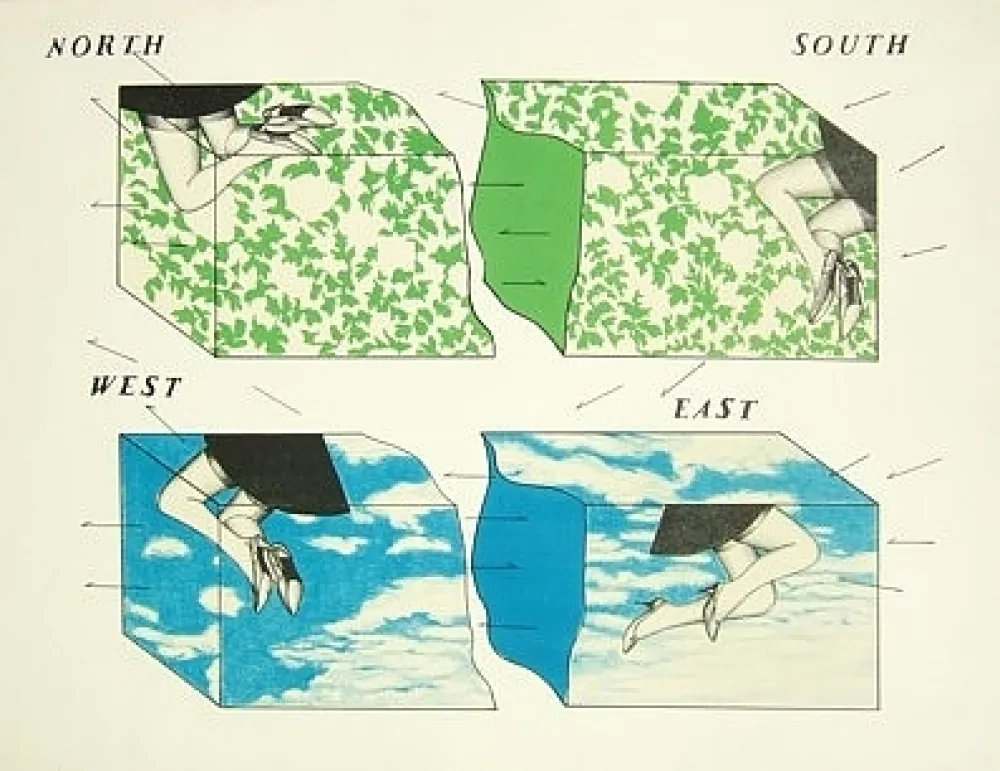 Lithograph Ikeda - Nord - Sud - Est - Ovest