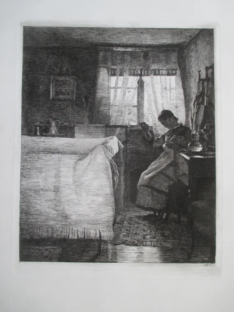 Etching Ilsted - Bedchamber Interior