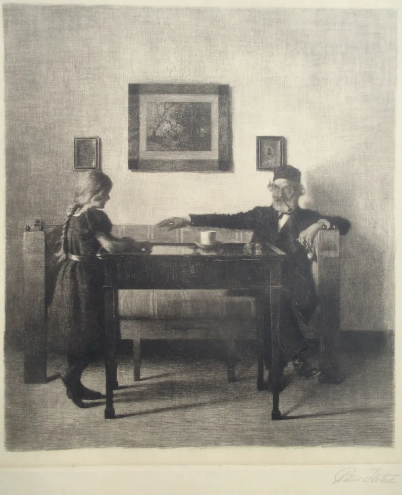 Etching Ilsted - Visiting Granddad