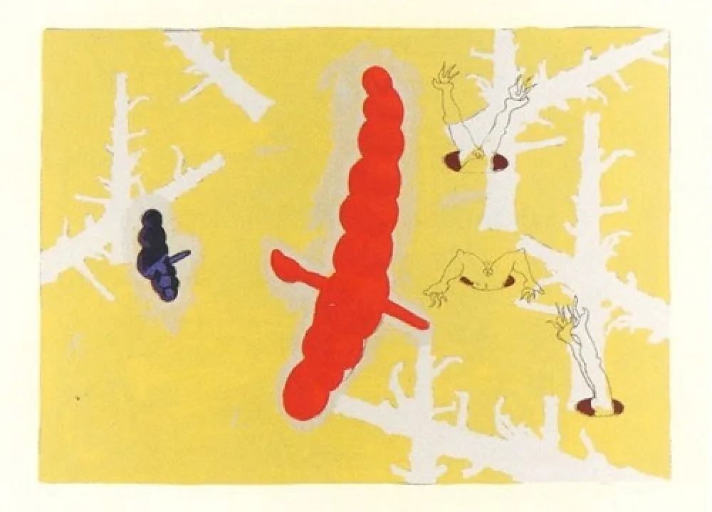 Screenprint Immendorff - Lästerzungen