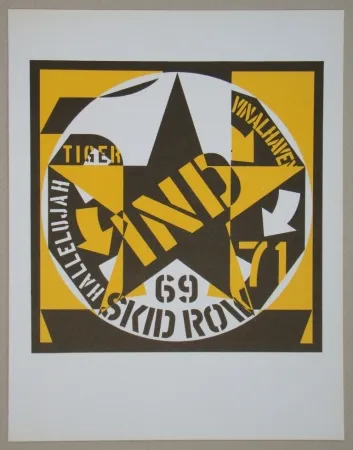 Lithograph Indiana - Autoportrait 69