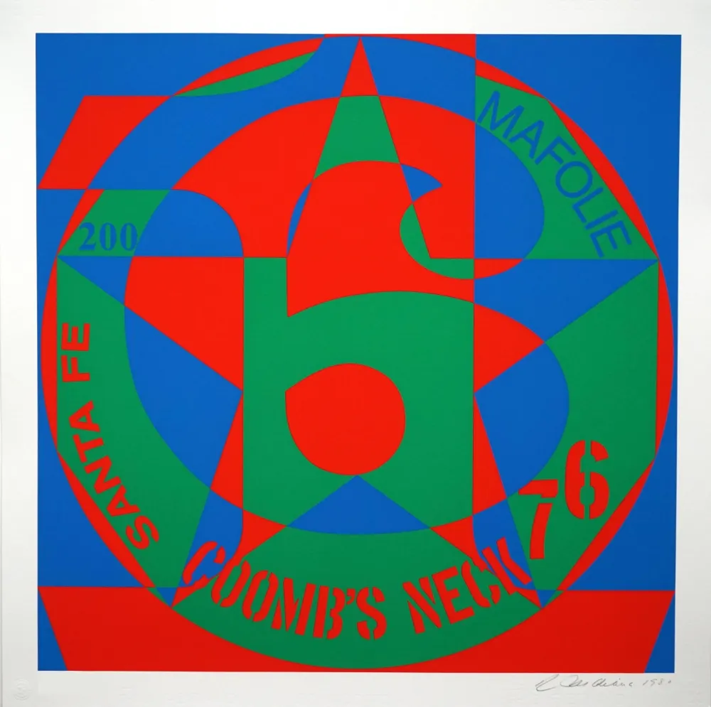 Screenprint Indiana - Decade: Autoportraits, Vinalhaven Suite. #6: Coomb's Neck