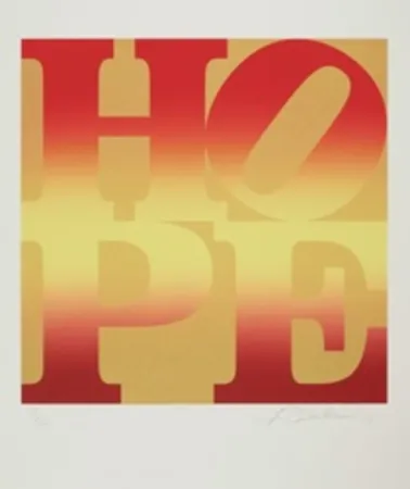 Screenprint Indiana - Four Seasons of Hope: Autumn (Gold)
