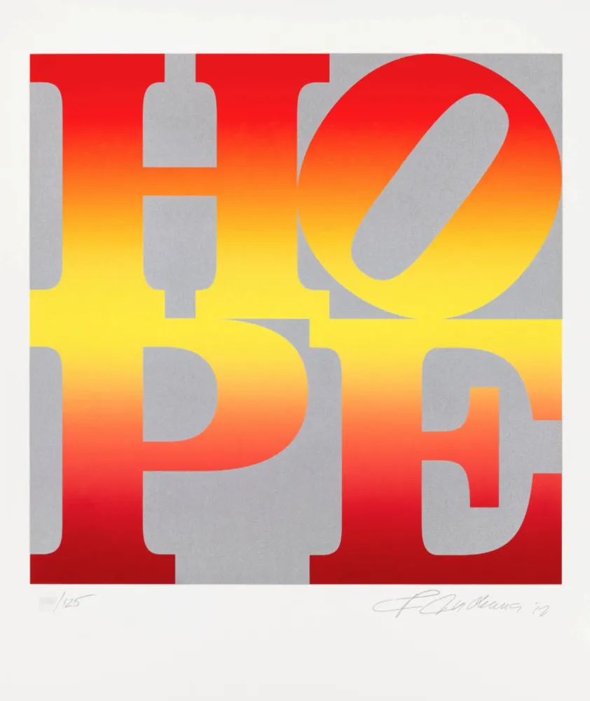 Screenprint Indiana - Four Seasons of Hope: Autumn (Silver)