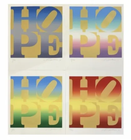 Screenprint Indiana - Four Seasons of Hope (Gold)
