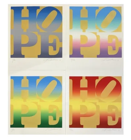 Screenprint Indiana - Four Seasons of Hope (Gold), 2012