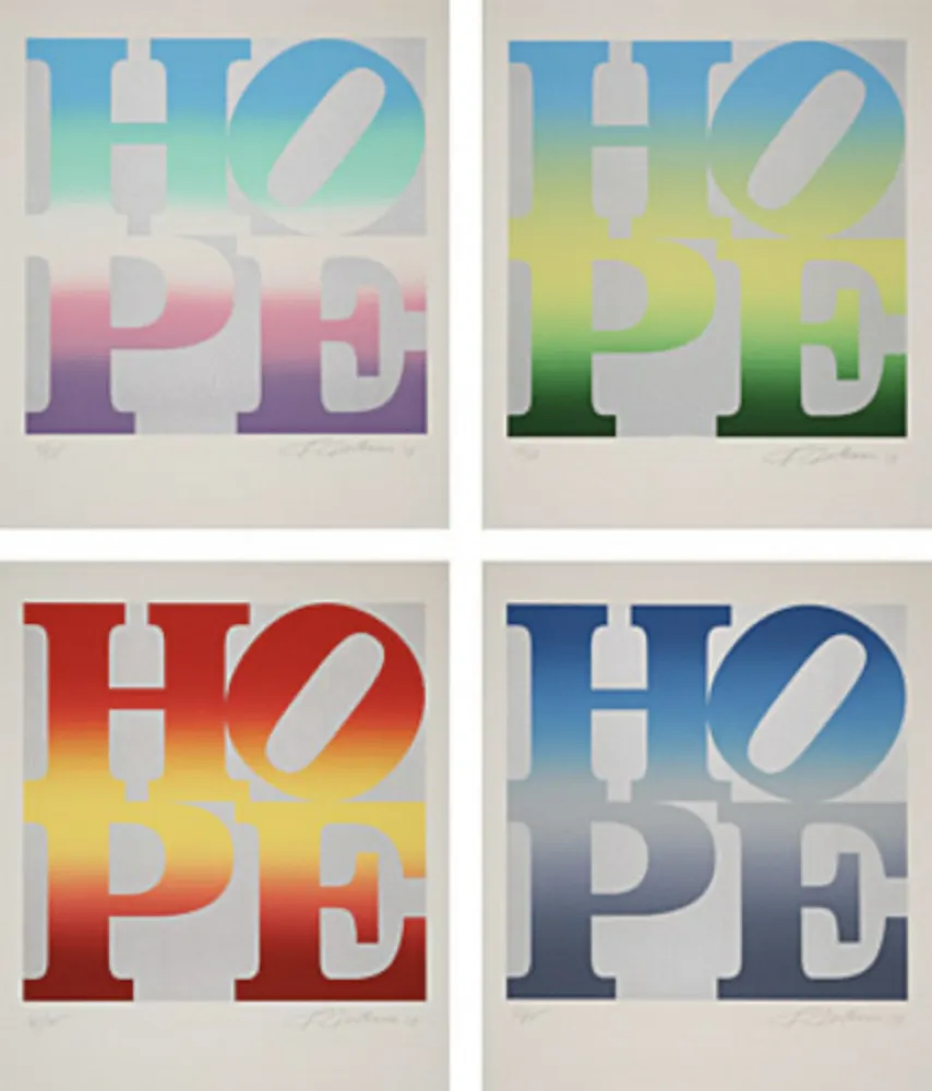 Screenprint Indiana - Four Seasons of Hope (Silver)