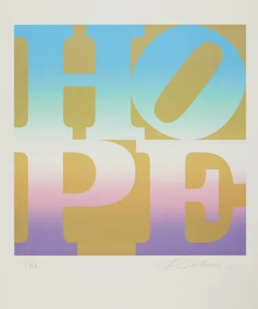 Screenprint Indiana - Four Seasons of Hope: Spring (Gold)