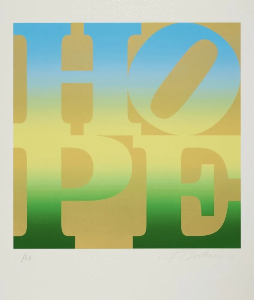 Screenprint Indiana - Four Seasons of Hope: Summer (Gold)