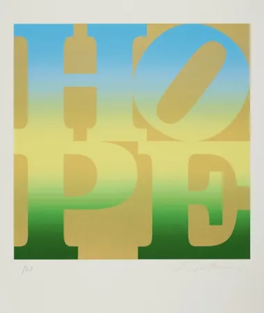 Screenprint Indiana - Four Seasons of Hope: Summer (Gold)