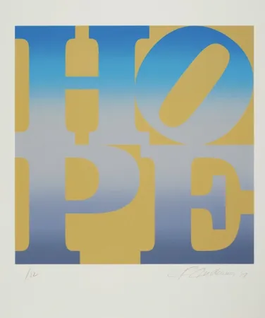 Screenprint Indiana - Four Seasons of Hope: Winter (Gold)