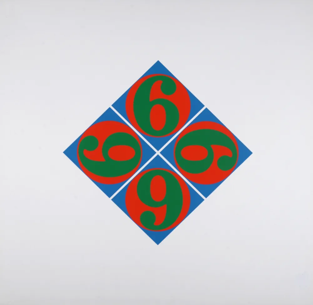 Screenprint Indiana - Four Sixes, 1969 - hand-signed