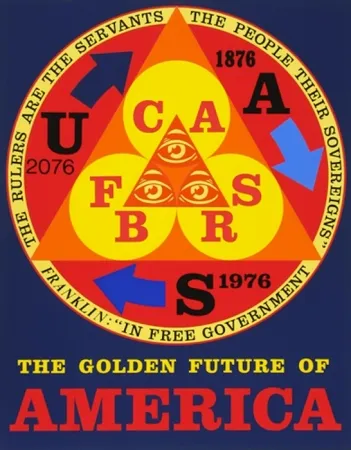 Screenprint Indiana - Golden Future Of America